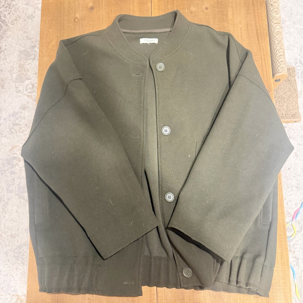 Max Studio Dark Green Jacket Oversized
